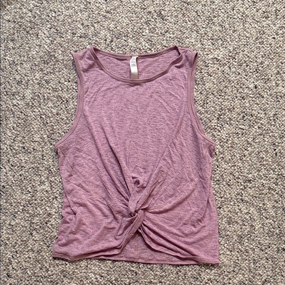 Lululemon slub twisted front work out tank sz 10